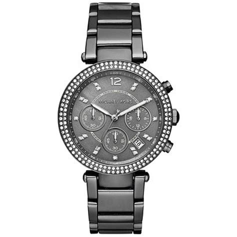 michael kors parker gunmetal watch